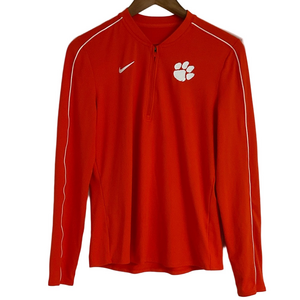 Nike Dri-Fit Clemson Quarter-zip Long Sleeve Lightweight Pullover Size Medium
